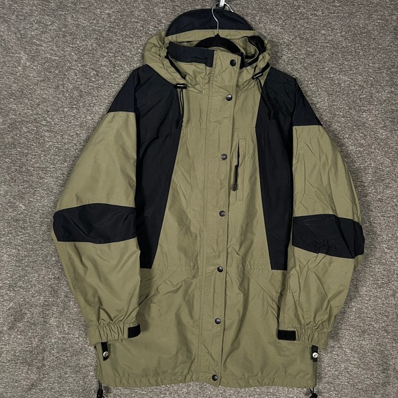 REI Jackets & Blazers - REI Gore-Tex Womens‎ 3 in 1 Jacket Size 14 Olive Green Black Raincoat Goose Down
